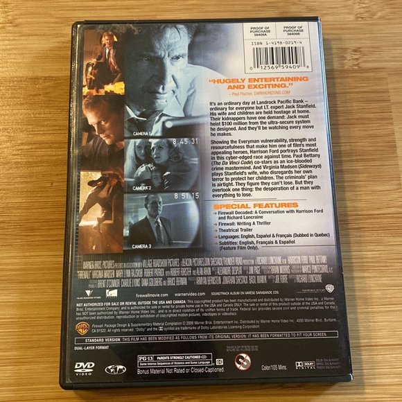 Firewall w/Harrison Ford & Paul Bettany DVD - Picture 2 of 5